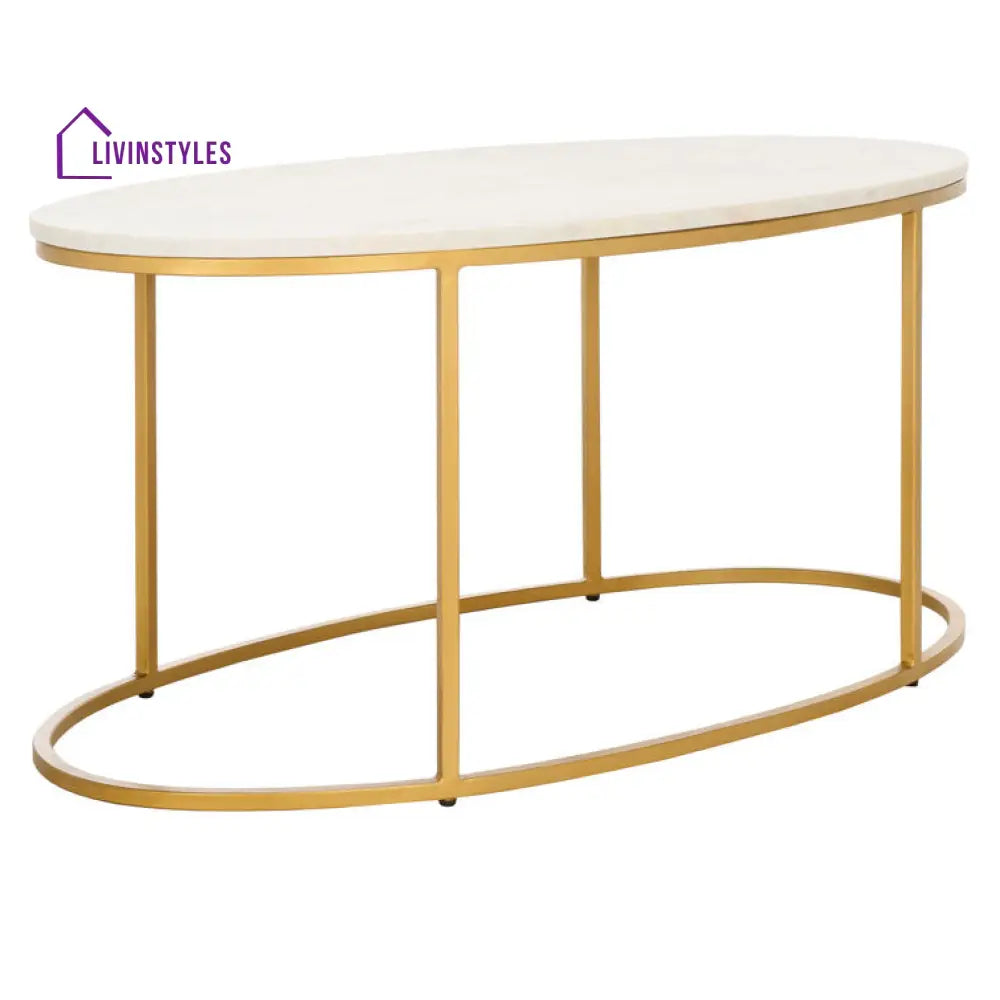Ryan Metal And Marble Top Coffee Table