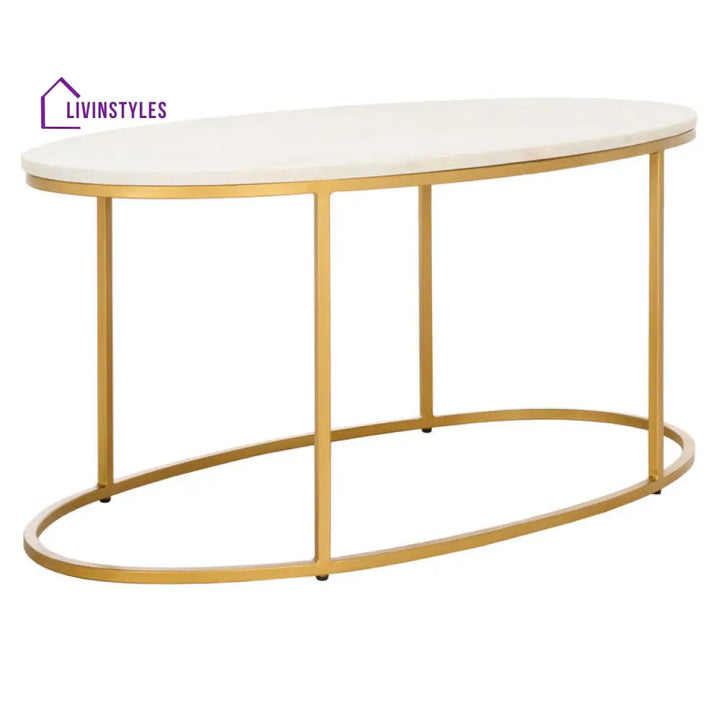 Ryan Metal And Marble Top Coffee Table