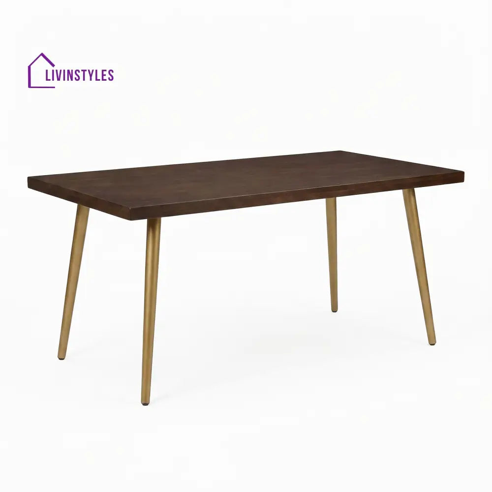 Ryan Slat 6 Seater Dining Table | MS Legs and Mango Wood Top - Furniture