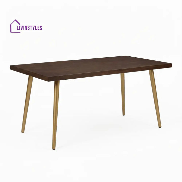 Ryan Slat 6 Seater Dining Table | MS Legs and Mango Wood Top - Furniture