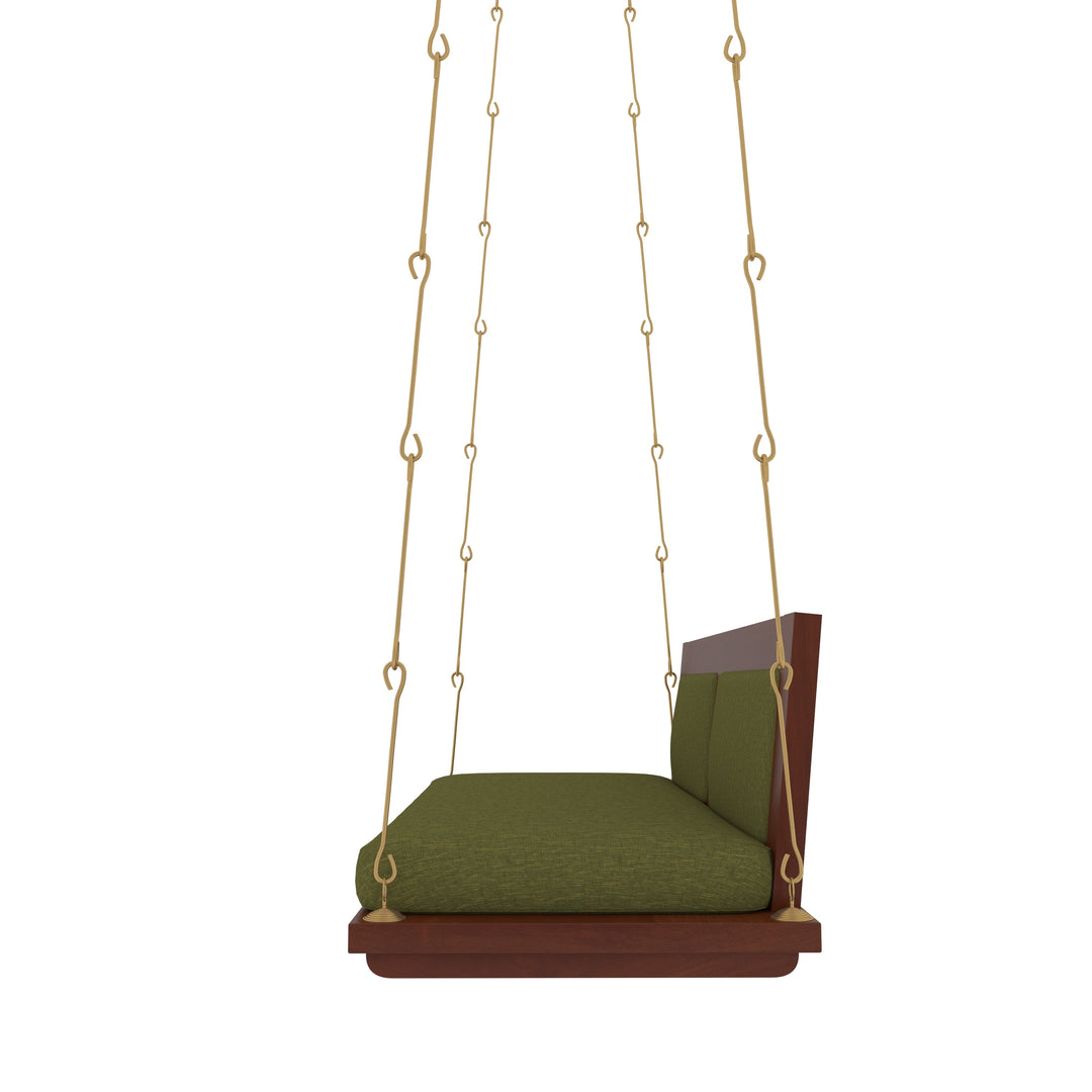 Bhavya Modern Indoor Swing with Cushioned Seating – Contemporary Wooden Jhula