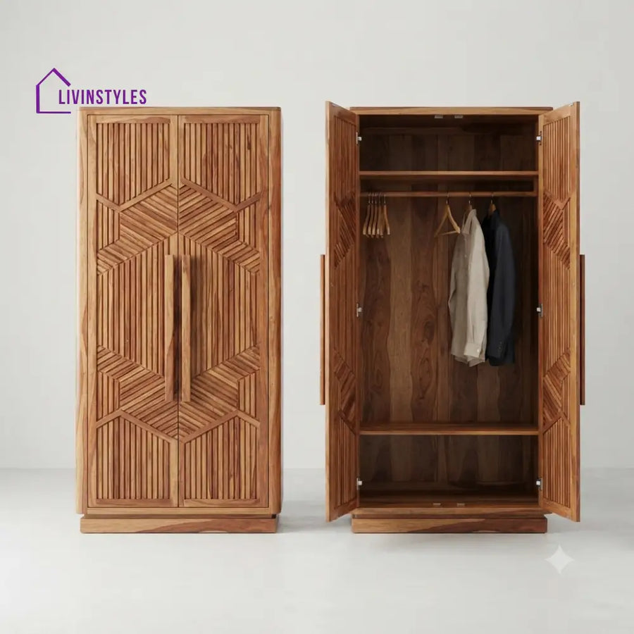 Saachi Wooden Wardrobe for Clothes | Cupboard for Clothes