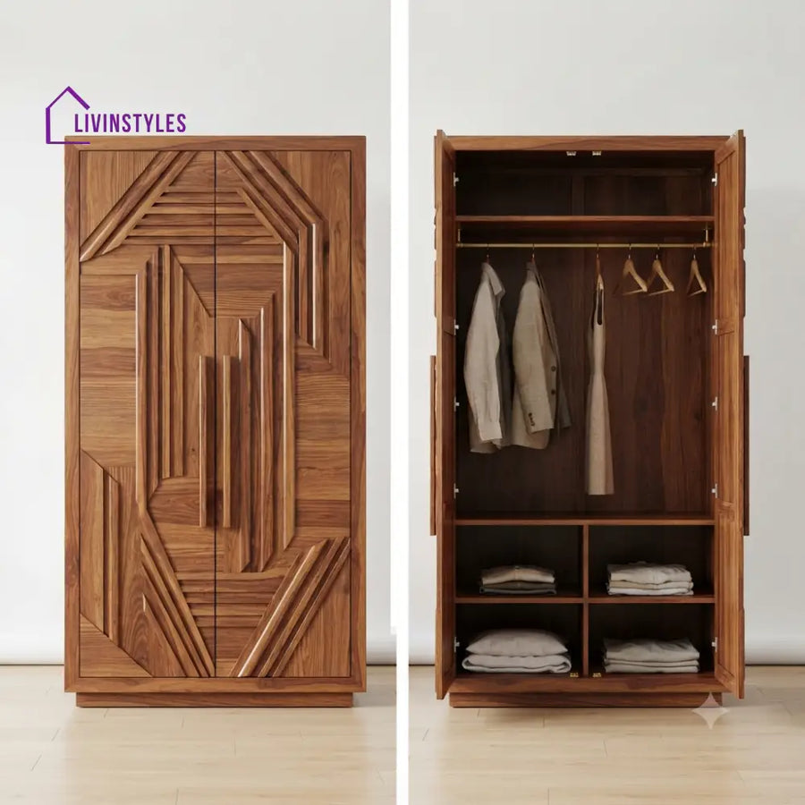 Saadhya Wooden Wardrobe for Clothes | Cupboard for Clothes