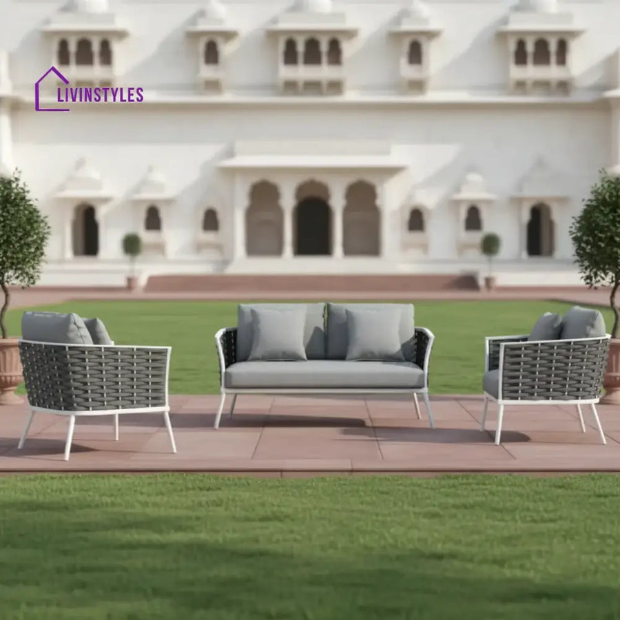 Saanj 3 Piece Outdoor Patio Sofa Set