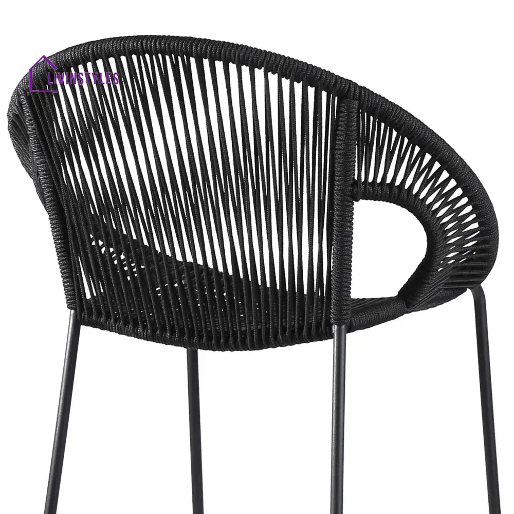 Saanvi 2-Piece Outdoor Rope Bar Chairs – Stylish Comfort Built to Last - Bar Chairs