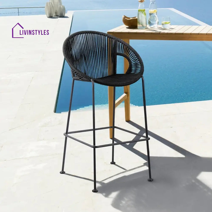 Saanvi 2-Piece Outdoor Rope Bar Chairs – Stylish Comfort Built to Last - Bar Chairs