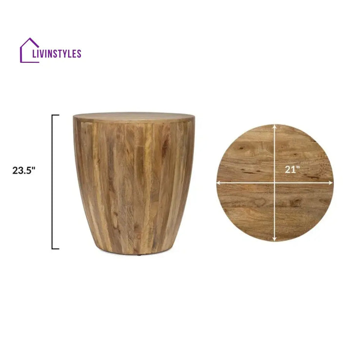 Saanvi Solid Wood Drink Table | End Table | Side Table for Living Room