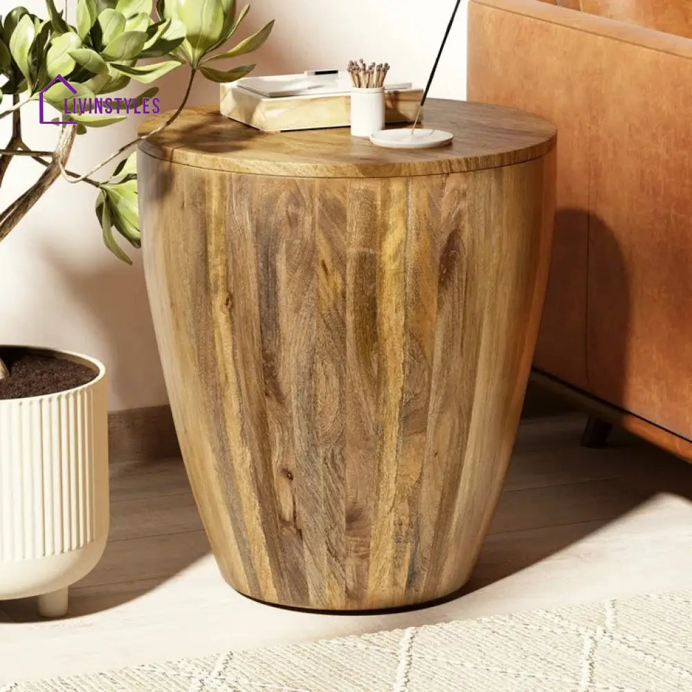 Saanvi Solid Wood Drink Table | End Table | Side Table for Living Room