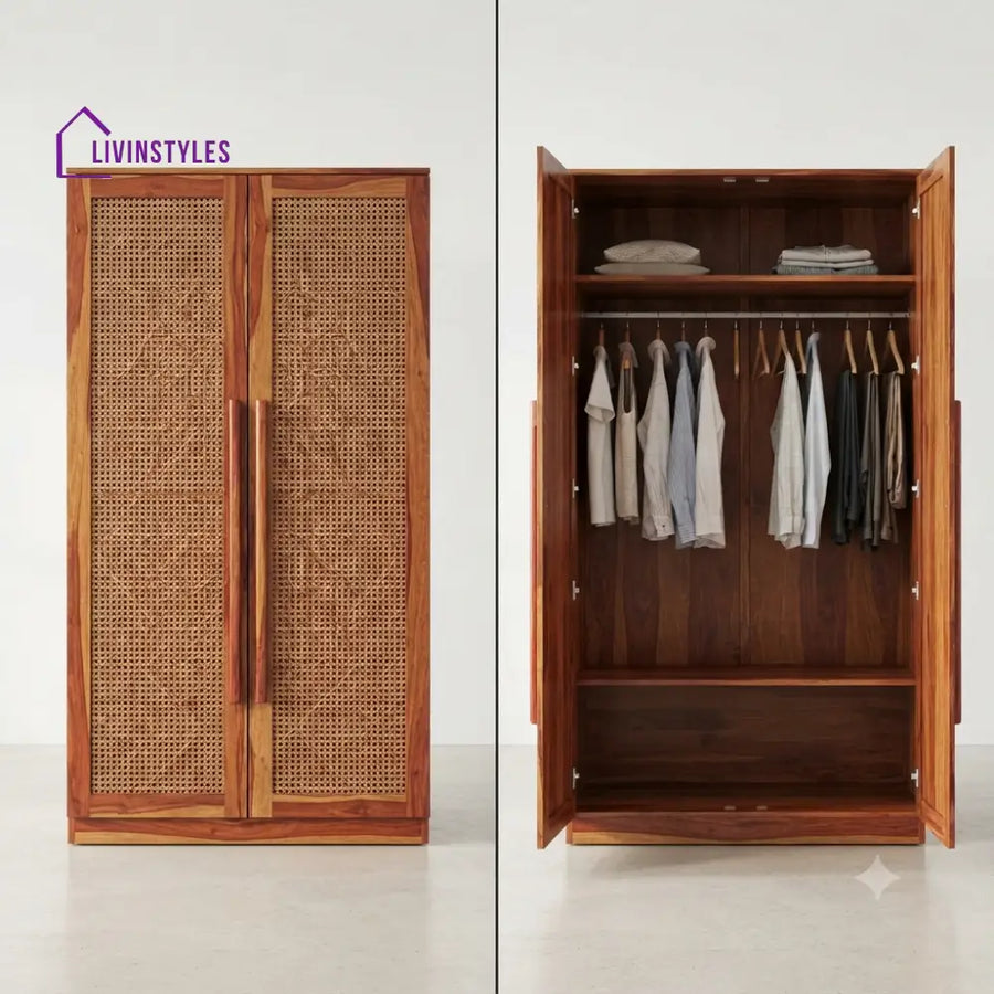 Saanvi Wooden Wardrobe for Clothes | Cupboard for Clothes
