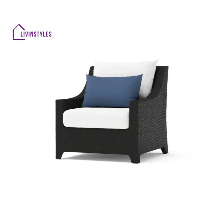 Saba All Weather Outdoor Wicker Garden L-Shape Sectional Conversation Set - Sofa Set