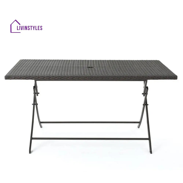 Sabbatini Outdoor Patio Dining Set 6 Chairs and 1 Table (Dark Brown) - Dining sets