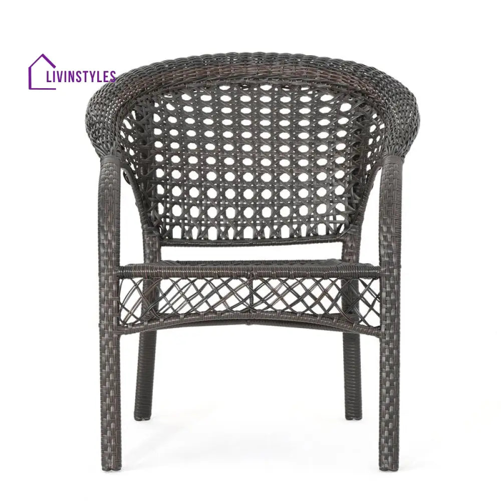 Sabbatini Outdoor Patio Dining Set 6 Chairs and 1 Table (Dark Brown) - Dining sets