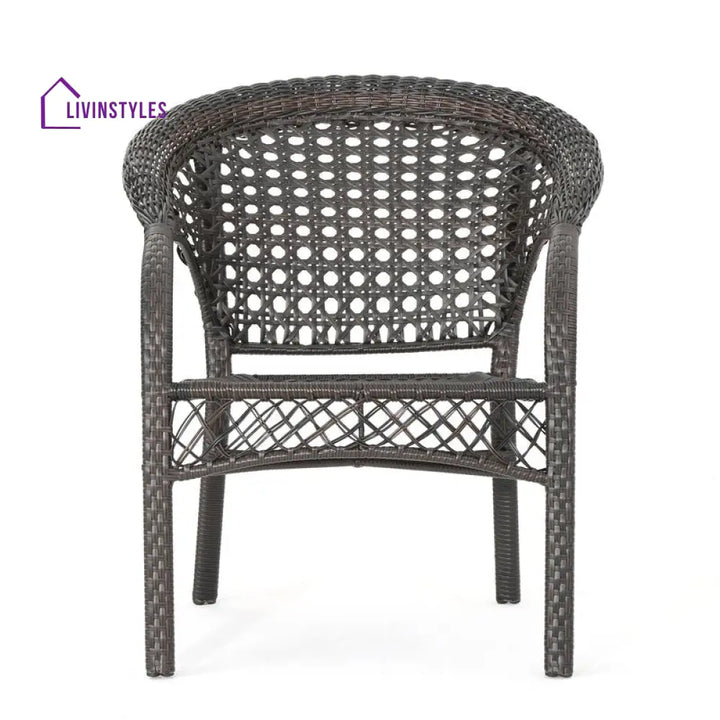 Sabbatini Outdoor Patio Dining Set 6 Chairs and 1 Table (Dark Brown) - Dining sets