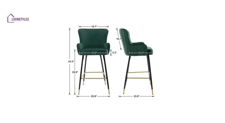 Sachin Green Color Nolen Bar Stool