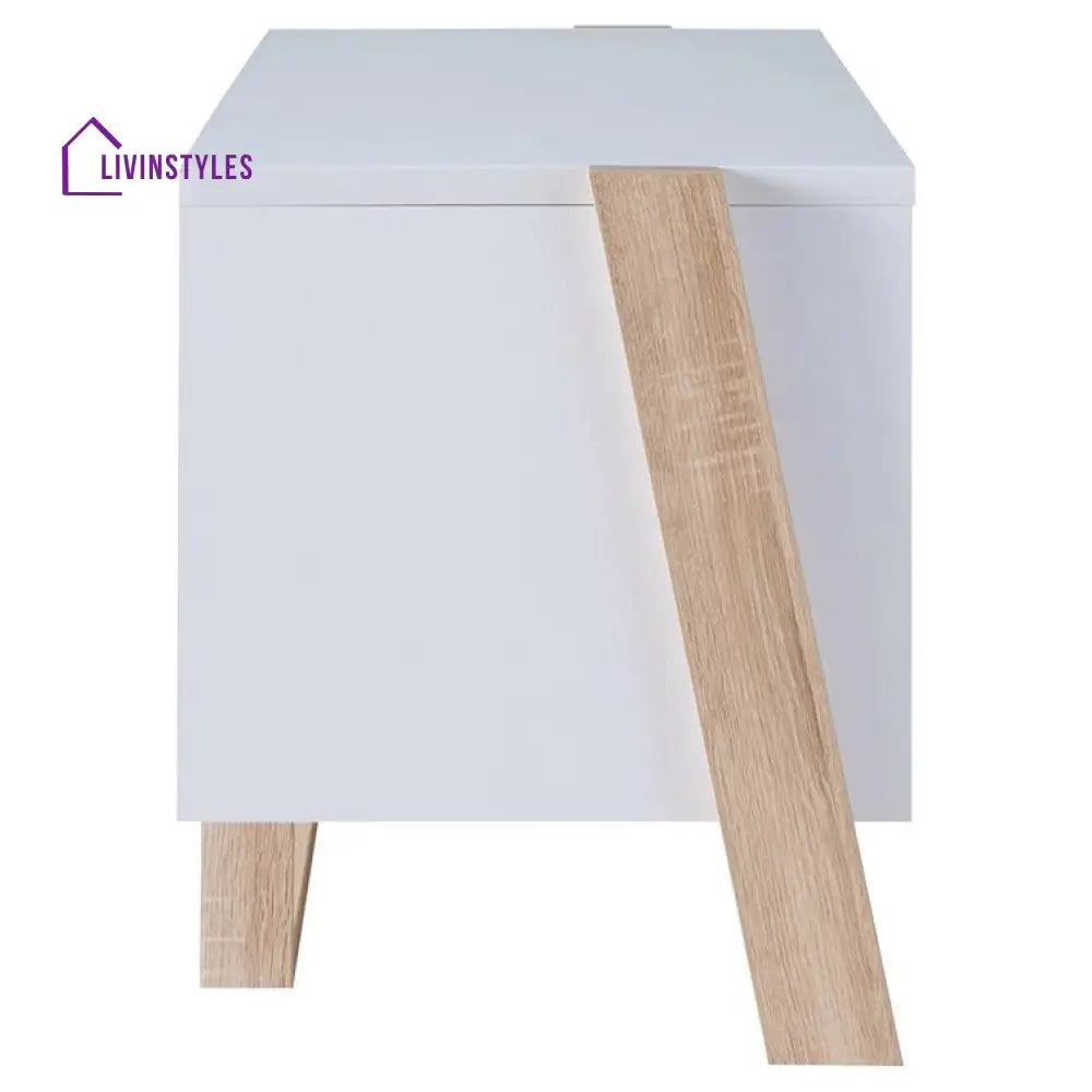 Sage White Finish Tv Unit Stand for Living Room