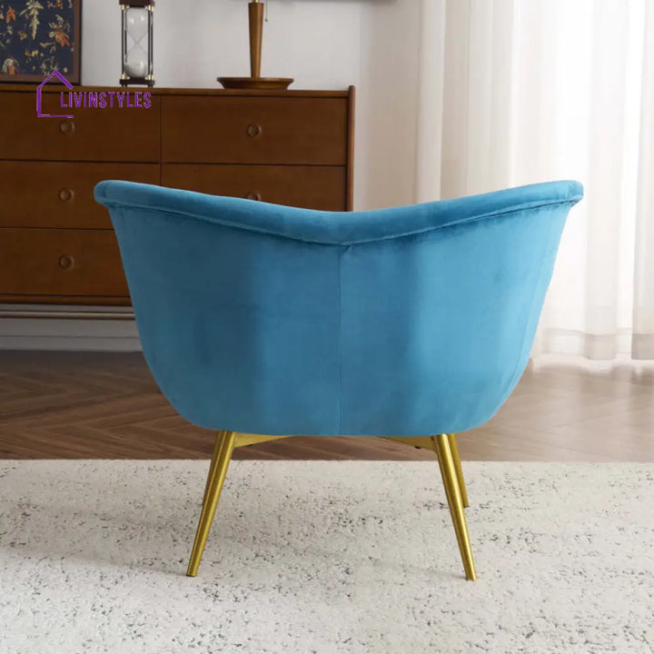 Sahana Metal and Fabric Arm Chair | Living Room Chair | Lounge Chair
