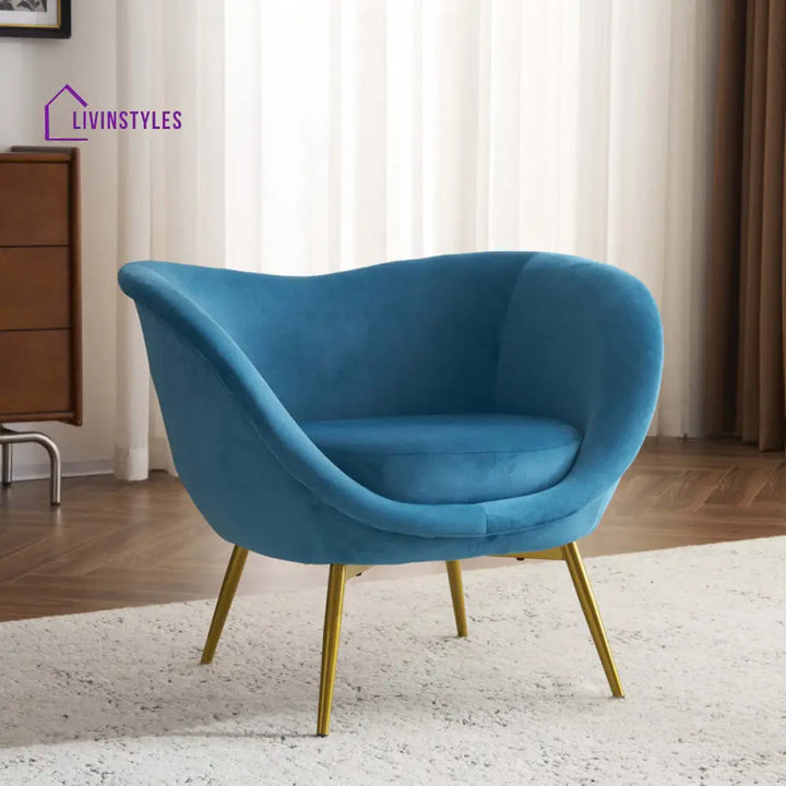 Sahana Metal and Fabric Arm Chair | Living Room Chair | Lounge Chair