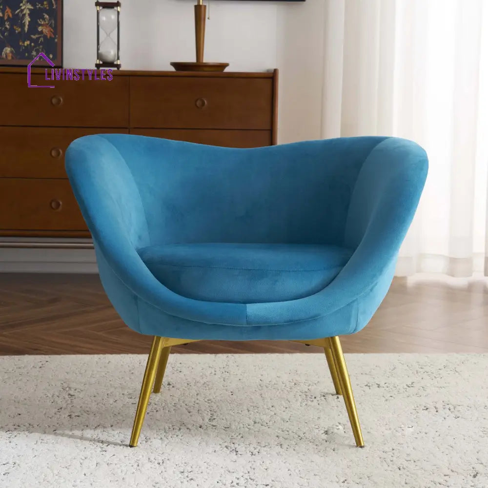 Sahana Metal and Fabric Arm Chair | Living Room Chair | Lounge Chair