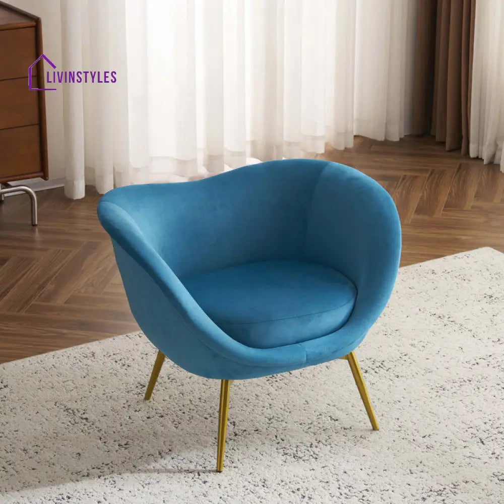 Sahana Metal and Fabric Arm Chair | Living Room Chair | Lounge Chair