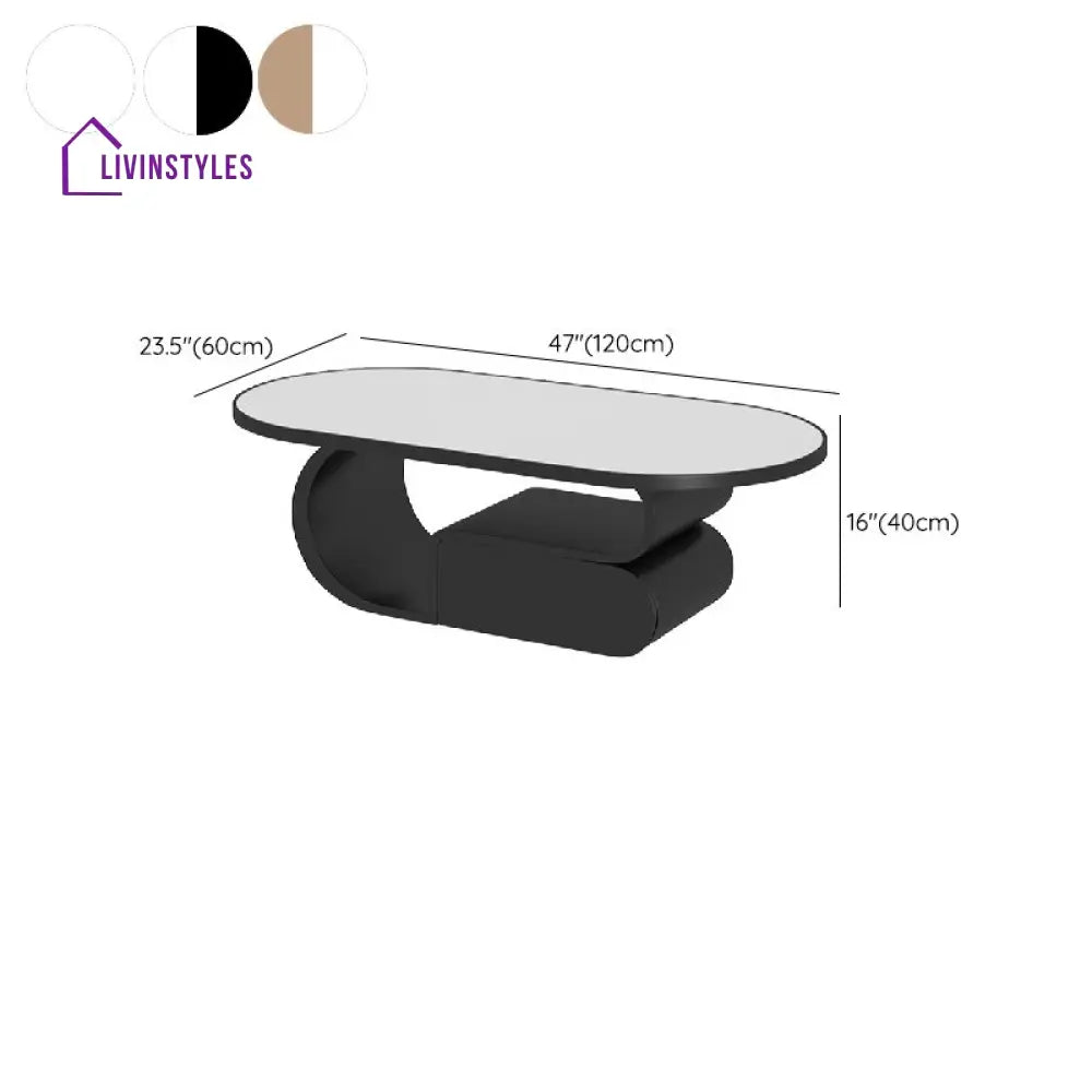 Saisha Stainless Steel Frame Coffee Table for Living Room