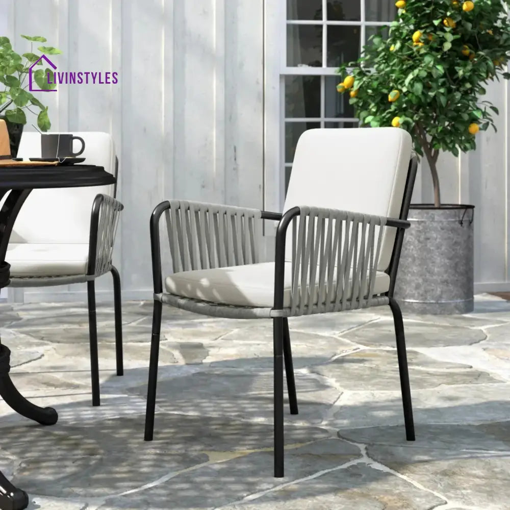 Sakshi 2-Piece Outdoor Rope Patio Dining Chairs - Dinning Chairs