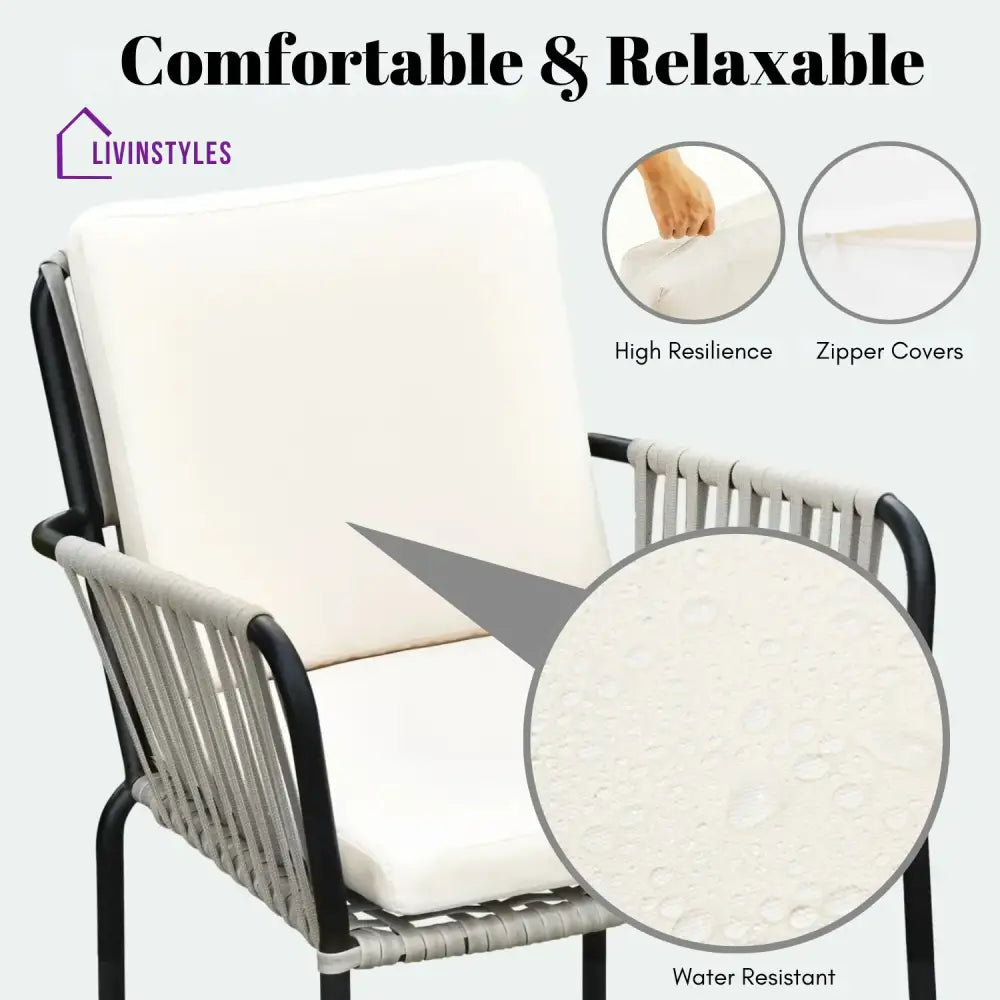 Sakshi 2-Piece Outdoor Rope Patio Dining Chairs - Dinning Chairs