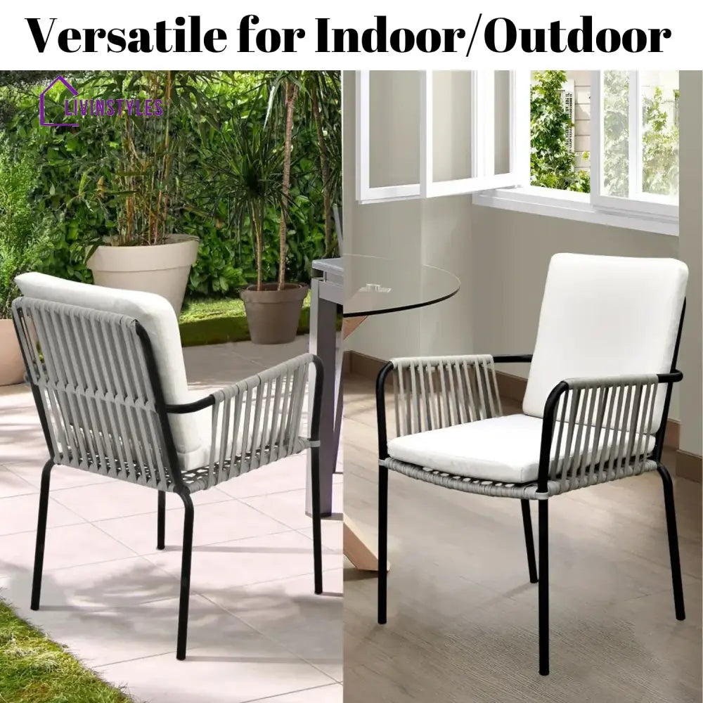 Sakshi 2-Piece Outdoor Rope Patio Dining Chairs - Dinning Chairs