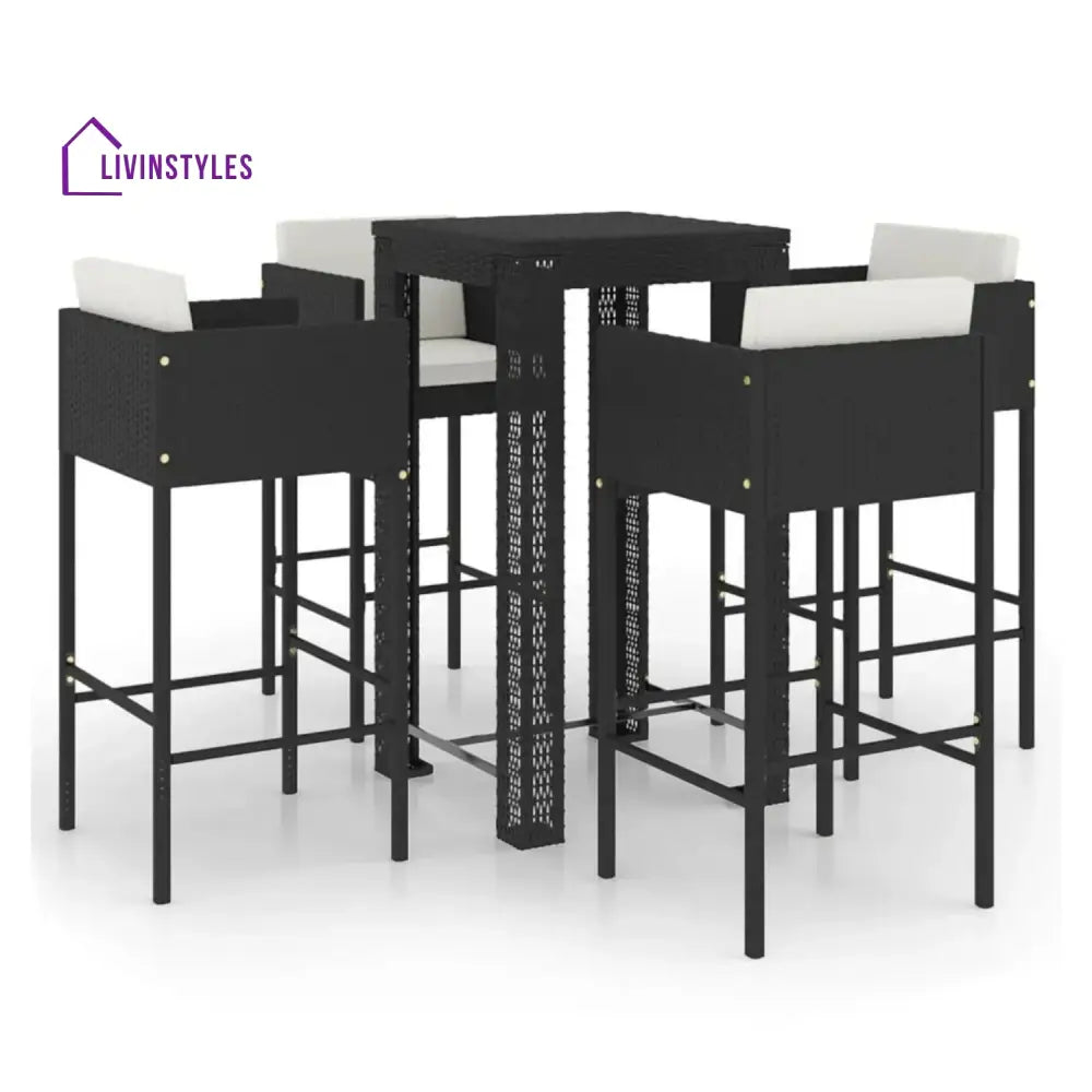 Sakura 5-Piece Outdoor Rattan Wicker Bar Set - Bar Set