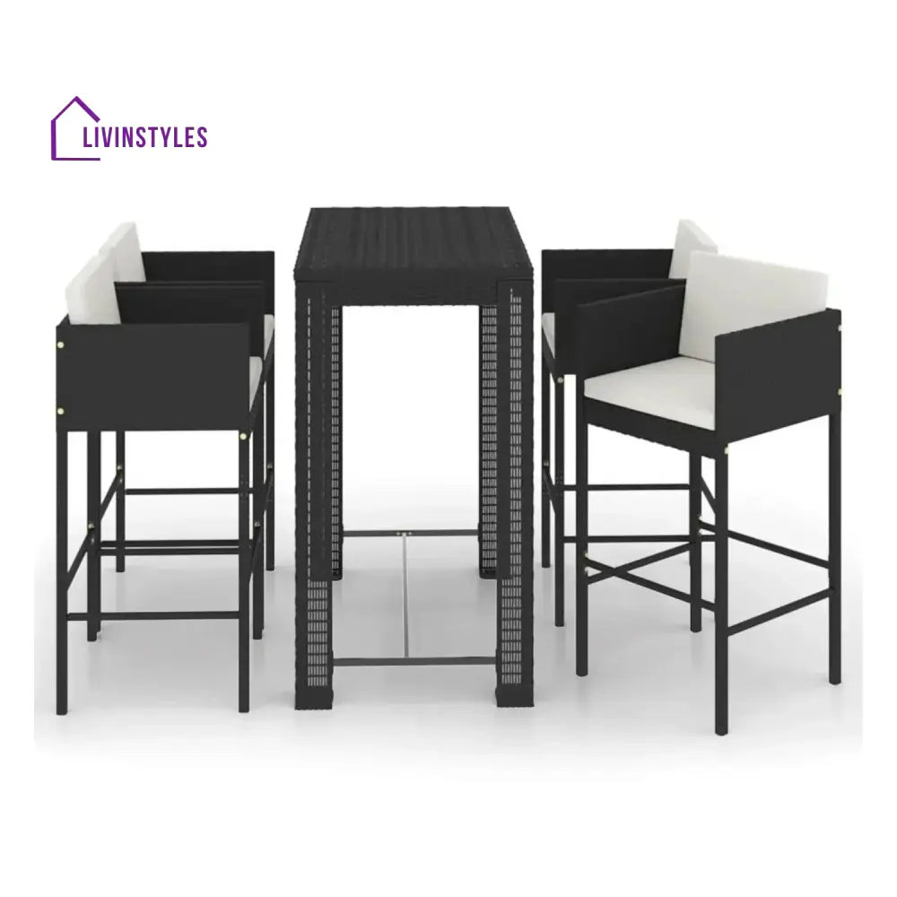 Sakura 5-Piece Outdoor Rattan Wicker Bar Set - Bar Set