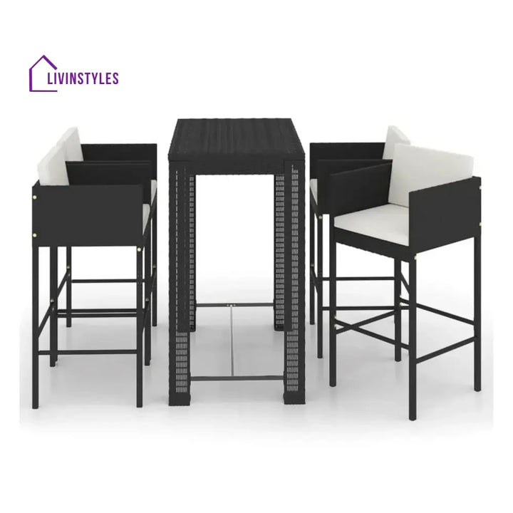 Sakura 5-Piece Outdoor Rattan Wicker Bar Set - Bar Set