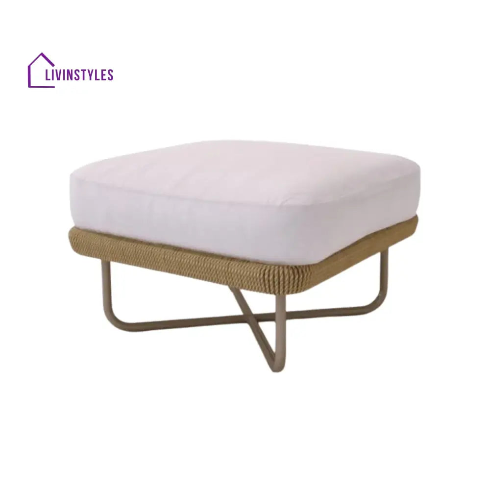 Salsabil Outdoor All-Weather Rope Ottoman - Footrest