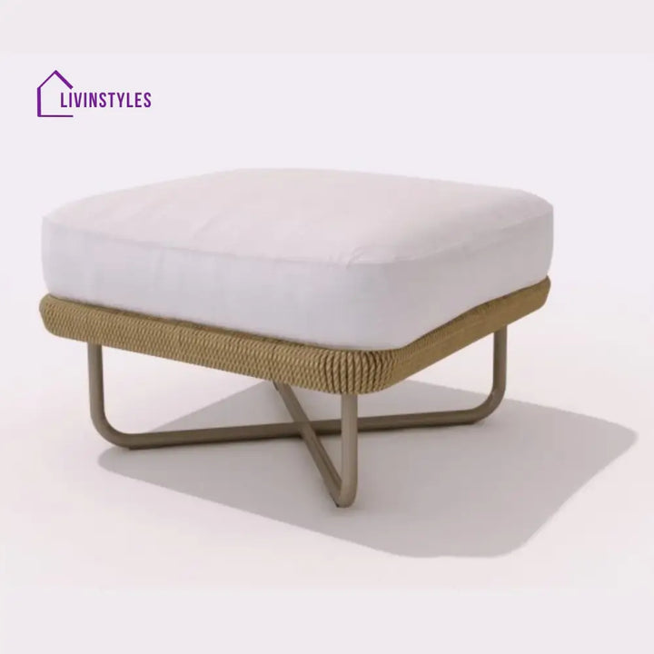 Salsabil Outdoor All-Weather Rope Ottoman - Footrest