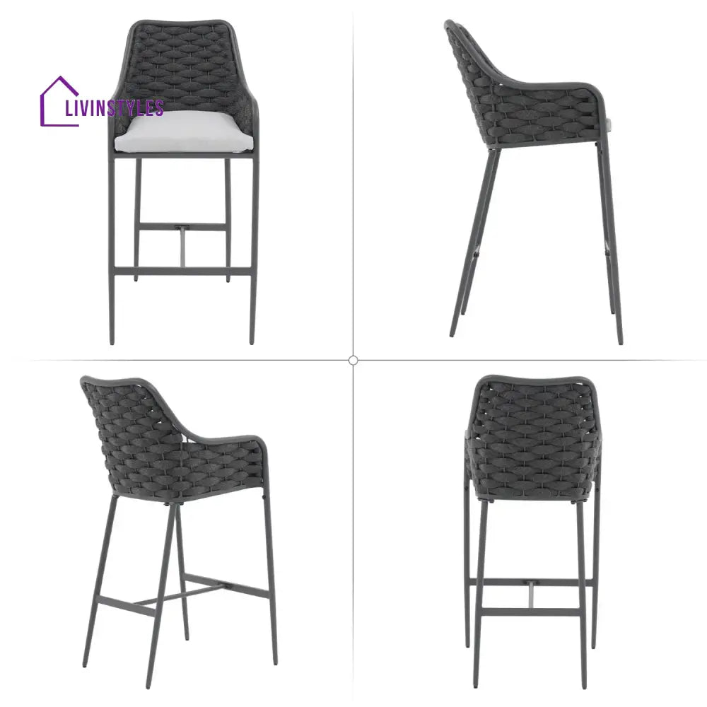 Samaira 2-Piece Outdoor Rope Bar Chairs – Stylish Comfort Built to Last - Bar Chairs