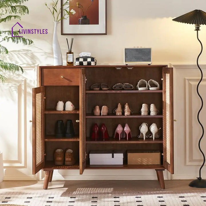 Samar Solid Wood Shoe Rack for Hallway | Entryway