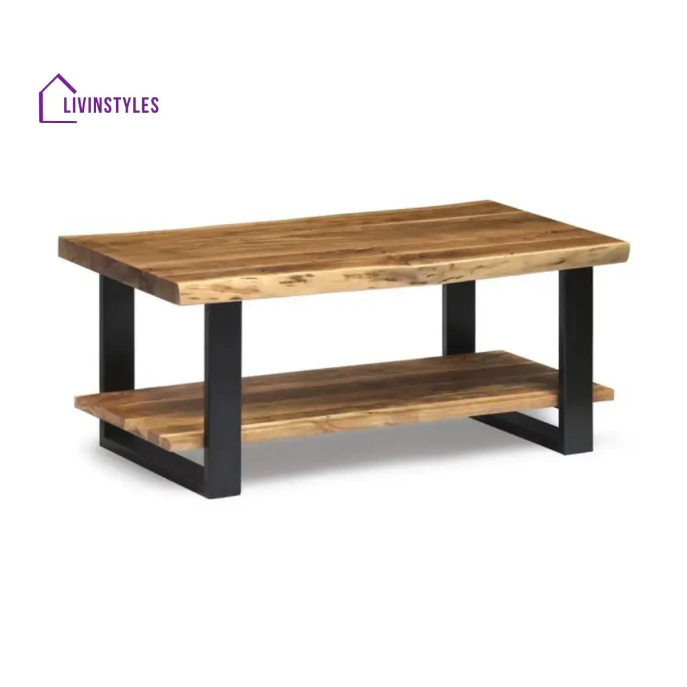 Samira 2-Tier Natural Wood Top Center Table - Center Table