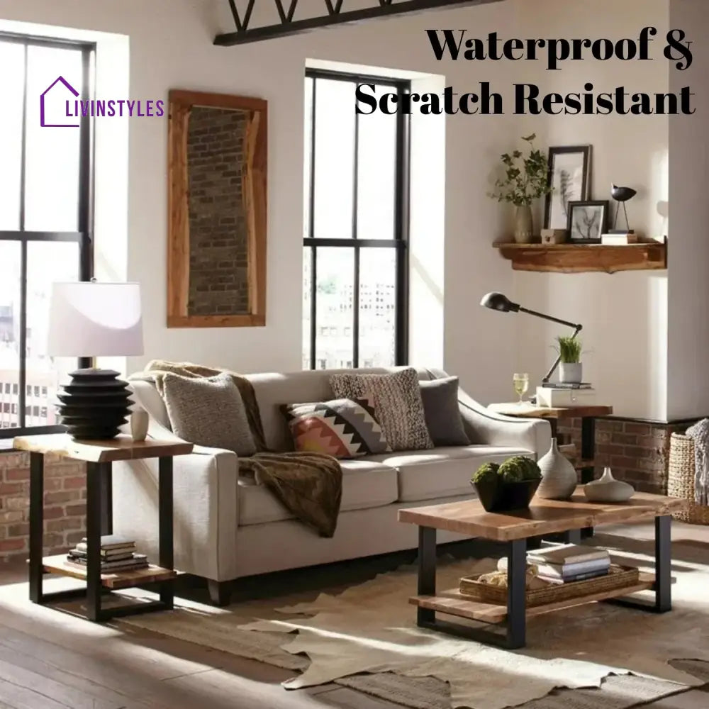 Samira 2-Tier Natural Wood Top Center Table - Center Table