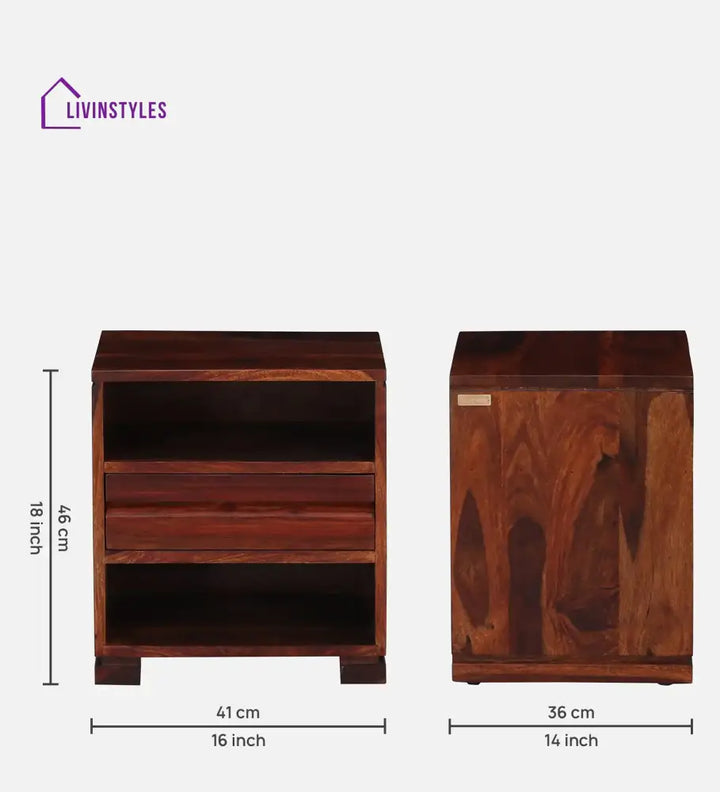 Moscow Sheesham Wood Nightstand Bedside Table Bedroom Furniture Sets