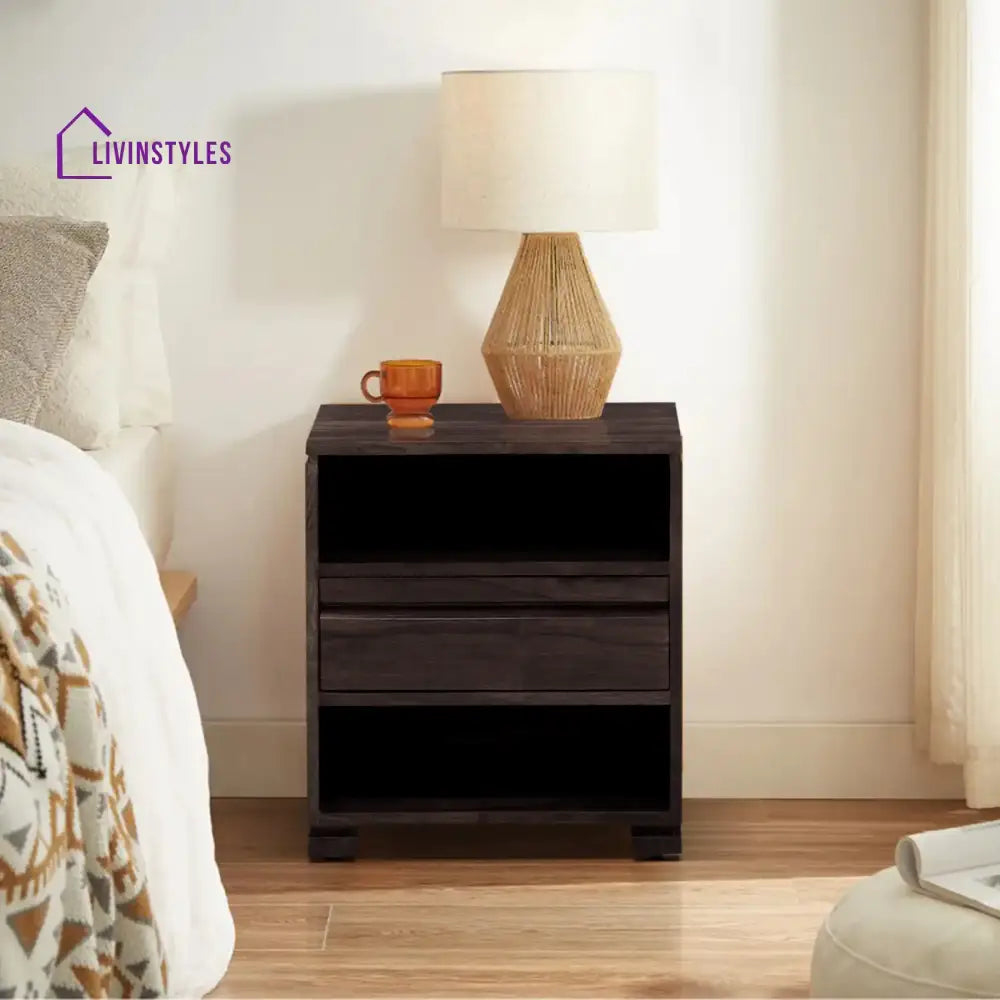 Moscow Sheesham Wood Nightstand Bedside Table Walnut Bedroom Furniture Sets
