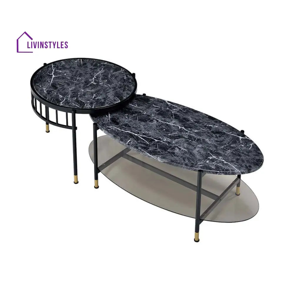Sandstone Metal Coffee Table For Living Room