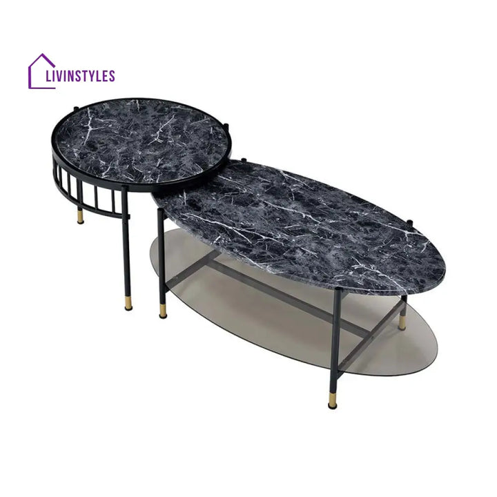 Sandstone Metal Coffee Table For Living Room