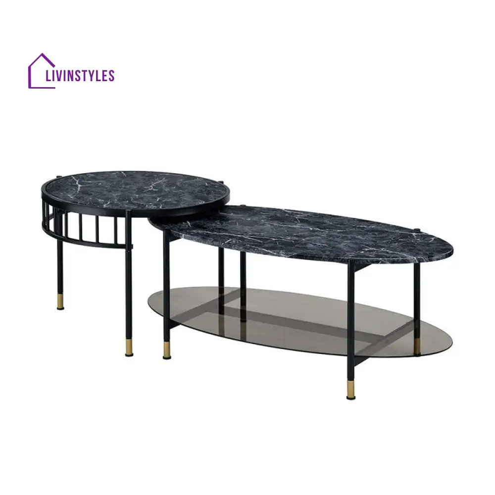Sandstone Metal Coffee Table For Living Room