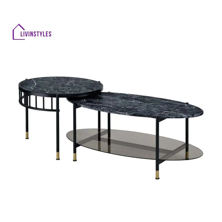 Sandstone Metal Coffee Table For Living Room