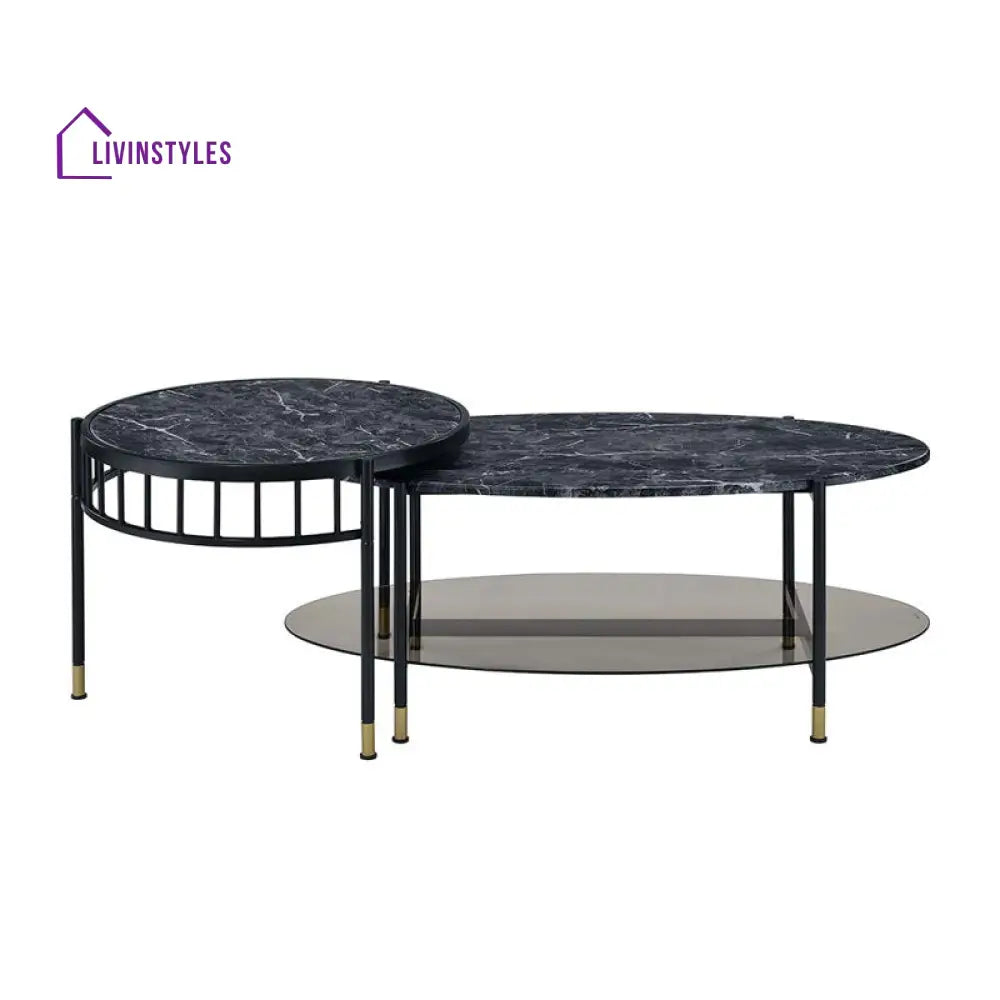 Sandstone Metal Coffee Table For Living Room