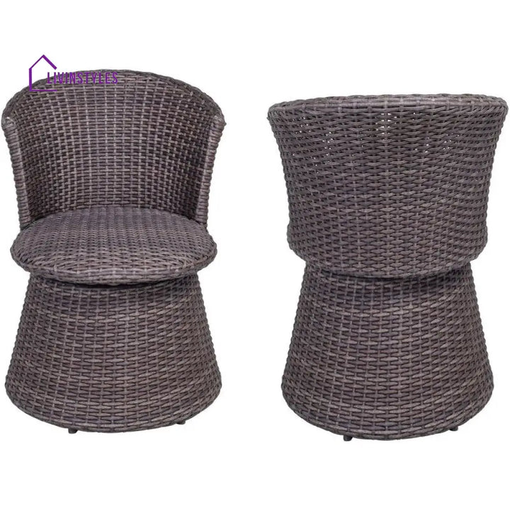 Sandy Outdoor Patio Seating Set 2 Chairs and 1 Table Set (Brown) - Coffee Table Sets