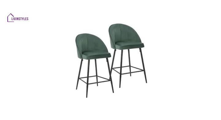 Sanjay Green Color Hindmen Counter Stool Set Of-1