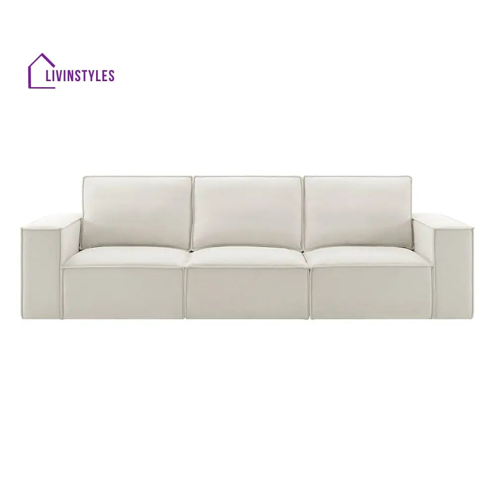 Santiago 3 Seater Sofa - Ivory - Sofas