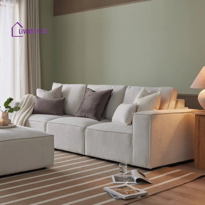 Santiago 3 Seater Sofa - Ivory - Sofas