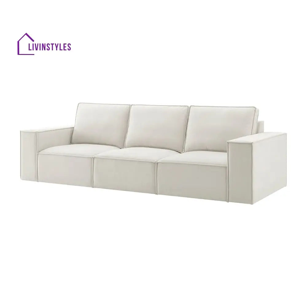 Santiago 3 Seater Sofa - Ivory - Sofas