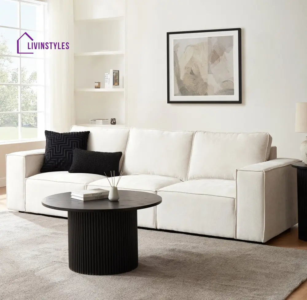 Santiago 3 Seater Sofa - Ivory - Sofas