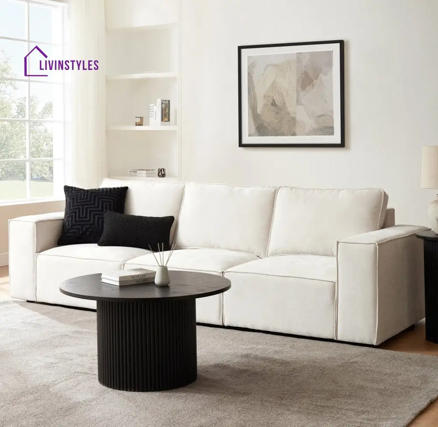 Santiago 3 Seater Sofa - Ivory - Sofas